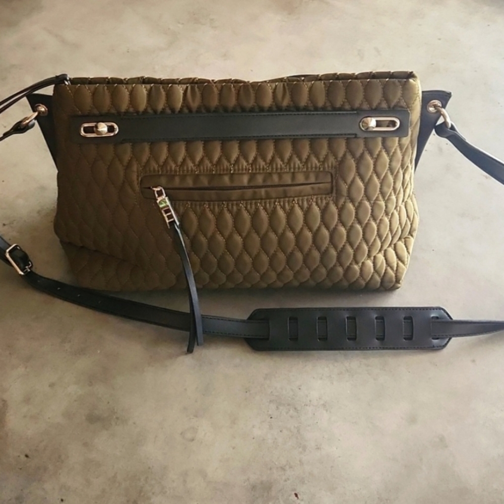 NINE WEST "Alecia" Quilted Nylon Crossbody Bag